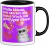 Meme Tasse Geschenk Lustiger Becher Katze Hallo Mäuse Wir Produktbild-Vorschau 1