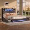 INONEFT Polsterbett 140x200cm mit USB, Bett mit Stauraum Produktbild-Vorschau 3