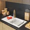 Granitan | Granitspüle ADA - Weiß - 77,5x43,5 cm - Goldene Produktbild-Vorschau 2