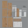 Waschbeckenunterschrank Badmöbel Sink Holz Badschrank Gäste Produktbild-Vorschau 12