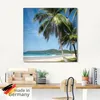 ARTland Glasbild Strand mit Palmen Größe: 50x100 cm Produktbild-Vorschau 3