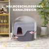 PawHut kočičí záchod s víkem, kočičí záchod se sítkem, Náhled obrázku produktu 6