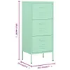 vidaXL Lagerschrank Minzgrün 42,5x35x101,5 cm Stahl Produktbild-Vorschau 8
