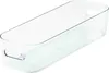 A clear plastic storage bin with handles on a white background. Podgląd zdjęcia produktu