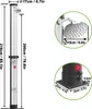 Diagrams and measurements of a solar garden shower. Náhľad obrázku produktu