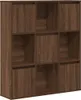 A wooden bookshelf with nine compartments against a white background. Náhled obrázku produktu