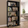 vidaXL Bücherregal/Raumteiler Schwarz 80x24x159 cm Produktbild-Vorschau 1