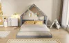 Cama infantil con forma de casa, de 140 x 200 cm, con dosel Vista previa de la imagen del producto 5