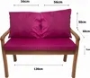 Cuscini per panchina da giardino Rosa, Seduta 120x60x7 + Anteprima dell’immagine prodotto 3