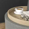 HOMCOM Pouf rond rembourré avec espace de rangement et Voir les images du produit 9