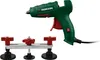 A green and red hot glue gun and a dent repair tool are shown against a white background. Produktbild-Vorschau