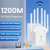 A collage of a Wi-Fi range extender and its features. Produktbild-Vorschau