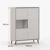 Vitrine FRESCO 3D, Vitrine mit drei Drehtüren Wohnzimmer Produktbild-Vorschau 7