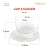 Tasse à cappuccino Wilmax avec soucoupe, 170 ml, porcelaine Voir les images du produit 4