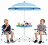 Set da giardino per bambini COSTWAY, completo di tavolo e 2 Anteprima dell’immagine prodotto 1