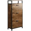 A tall, narrow shoe cabinet with three drawers and a metal frame. Náhľad obrázku produktu