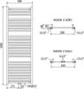 Mexen Mars Elektroheizkörper 1800 x 600 mm, 900 W, weiß - Produktbild-Vorschau 5
