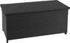 A black poly-rattan storage box. Náhled obrázku produktu
