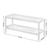 SONGMICS Bambusový stojan na boty 70x26x33 cm 2 úrovně Náhled obrázku produktu 10
