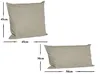 2er Set Outdoor Lounge Kissen Set 45x45cm + 30x50cm Produktbild-Vorschau 3