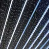 A low-angle shot of a tunnel or canopy covered in strings of small white LED lights, with larger white LED strips running along the structure. Produktbild-Vorschau