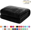 A folded dark gray blanket is shown on a white background, with a row of color swatches below. Produktbild-Vorschau