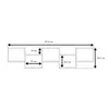 Wandregal Weiß 185x44 cm – Hängeregal Modern mit offenen Produktbild-Vorschau 3