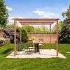PRIMEYARD Pergola 3x3 m gazebo da giardino con tetto Anteprima dell’immagine prodotto 9