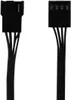 Two black fan splitter cables on a white background. Náhľad obrázku produktu