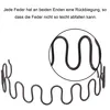 4er Set Sofa Ersatzfedern 20 Zoll mit 8 S-Haken – Hochfeste Produktbild-Vorschau 4