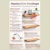 Wandregal Eiche massiv 70x22x4 cm mit gerade Kante – Produktbild-Vorschau 9