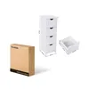 Kommode - Badezimmer - 4 Fächer - 30x82x30 cm - weiß Produktbild-Vorschau 7