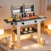 KOMFOTTEU Kinder Grill Spielzeug aus Holz, BBQ Produktbild-Vorschau 8