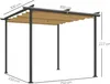 Pergola Outsunny 3x3m, pawilon ogrodowy z metalowym dachem, Podgląd zdjęcia produktu 3