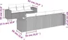 vidaXL 8-tlg. Garten-Sofagarnitur mit Kissen Beige Poly Produktbild-Vorschau 3