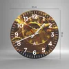 Wanduhr - Rund - Glasuhr - Mechanismus Zahnrad - 30x30cm - Produktbild-Vorschau 3