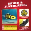 A collage of images showcasing a yellow underwater scooter with various features highlighted. Produktbild-Vorschau