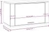 vidaXL Nástěnný botník černý 70x35x38 cm Dřevěný materiál Náhled obrázku produktu 8