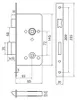 WILKA 1122 WC Schloss 72/55 rechts, 20x235x3 mm, Nickel Produktbild-Vorschau 1