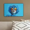 Leinwand Bilder 30x20 cm - Frauen, Abstrakt - Blau, Produktbild-Vorschau 5