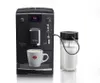 A black Nivona coffee machine with a white mug of coffee and a milk container. Anteprima dell’immagine prodotto