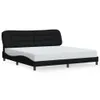 vidaXL Struttura letto con LED senza materasso "Hvar" nero Anteprima dell’immagine prodotto 5
