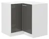 Eckunterschrank 90x90 cm Lara Grau Hochglanz Küchenzeile Produktbild-Vorschau 1