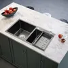 Zlewozmywak kuchenny – dwukomorowy – stal nierdzewna 304, Podgląd zdjęcia produktu 4