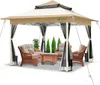VOUNOT® Pavillon 3,6 x 3,6 m, tente de réception pop-up Voir les images du produit 1