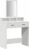 vidaXL Coiffeuse avec tiroirs Blanc 79 x 41 x 140 cm Bois Voir les images du produit 1