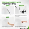 Tunturi Anti Burst Fitness Ball avec Pompe - Ballon de yoga Voir les images du produit 5