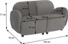 Sofá de 2 plazas, modelo HWC-P33, sofá tipo chaise longue, Vista previa de la imagen del producto 11