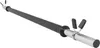 A black and silver barbell with black grips and spring collars, isolated on a white background. Náhľad obrázku produktu