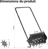 Wiltec Aérateur de Gazon rotatif 5 pointes Noir Profondeur Voir les images du produit 4